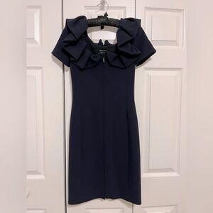 Emporio Armani Ruffle Off the Shoulder Dress